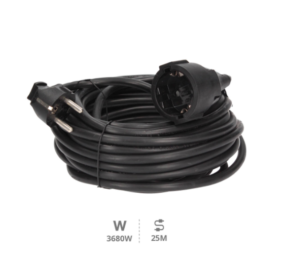ALARGOS NEGROS 3 X 1.5 25 MTRS. REF: GS-000100051