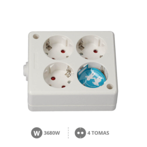 BASE T.T. 4 TOMAS CUADRADA S/CABLE REF: 0800231
