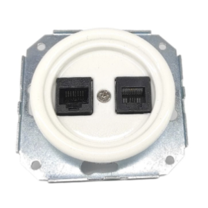 BASE RJ11 + RJ45 PORCELANA BLANCO REF: 2902004