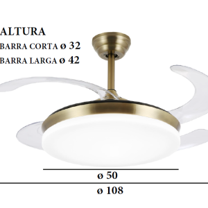 VENTILADOR TECHO ISABELLA CUERO REF: PB-80413