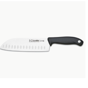CUCHILLO SANTOKU ALVEOLADO 18 CM. REF:3CL-01356