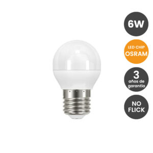 ESFERICA LED CHIP OSRAM E-27 3000K-4000K-6000K