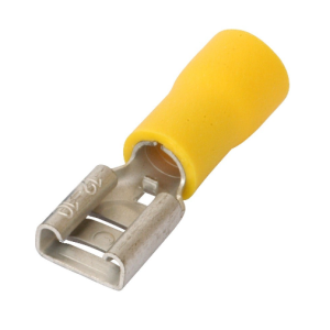 TERMINAL ENCHUFABLE HEMBRA AMARILLO 6.3 M/M REF: TE-FH25-63