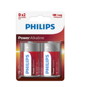 PILA ALKALINA LR-20 PHILIPS  REF: PHI-LR20