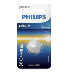 PILA DE LITIO BOTON CR-2025 PHILIPS (N)  REF: PHI-2025