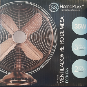 VENTILADOR MET SOBREMESA RETRO 35 W COBR  REF: GS-8000865
