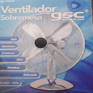 VENTILADOR METALICO DE SOBREMESA 55 W  REF: GS-5000707