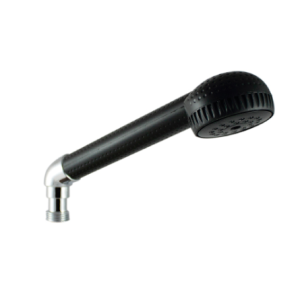 MANUAL DUCHA GOLF NEGRO CODO CROMO  REF: CIS-03702N