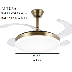 VENTILADOR TECHO ISABELLA XL CUERO DC35W  REF:  PB-90413