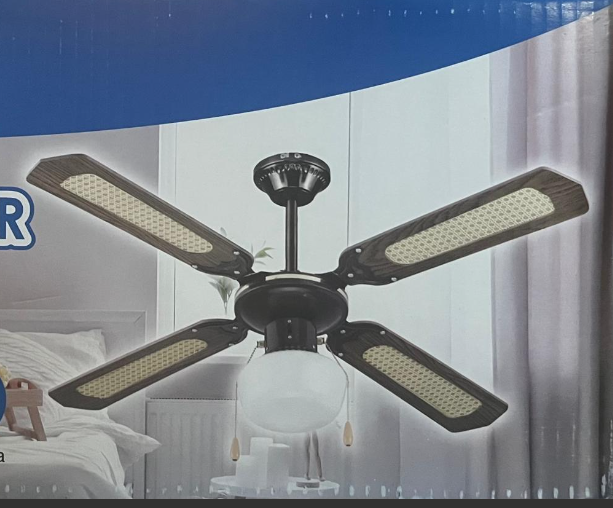 VENTILADOR TECHO MADERA C/LAMPARA REF: AV7731