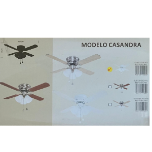VENTILADOR DE TECHO BL. MOD CASANDRA  REF: FB-93401