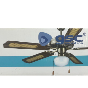 VENTILADOR DE TECHO MADERA REJILLA C/LUZ  REF:  GS-5000710