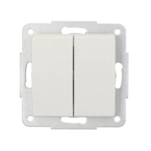 DOBLE CONMUTADOR DE EMPOTRAR BL SERIE GS REF: GS-0201005
