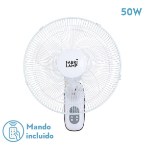 VENTILADOR PARED CUTA BL 50W C/MANDO  REF: FL-184361001