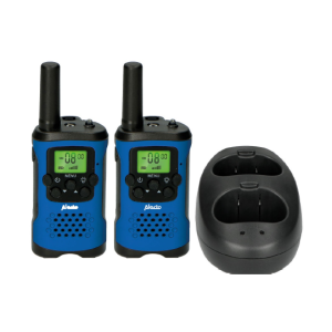 CONJUNTO DE WALKIE-TALKIES CON BASE DE CARGA 8 CANALES 7KM AZUL REF: WALKIE044AZ