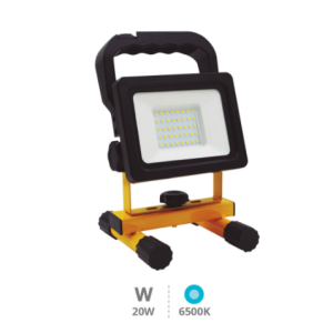 PROYECTOR LED 20W 6500K BATERIA   REF: GS-202605010
