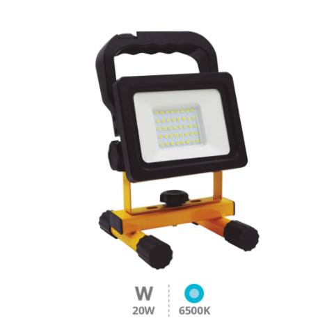 PROYECTOR LED 20W 6500K BATERIA REF: GS-202605010