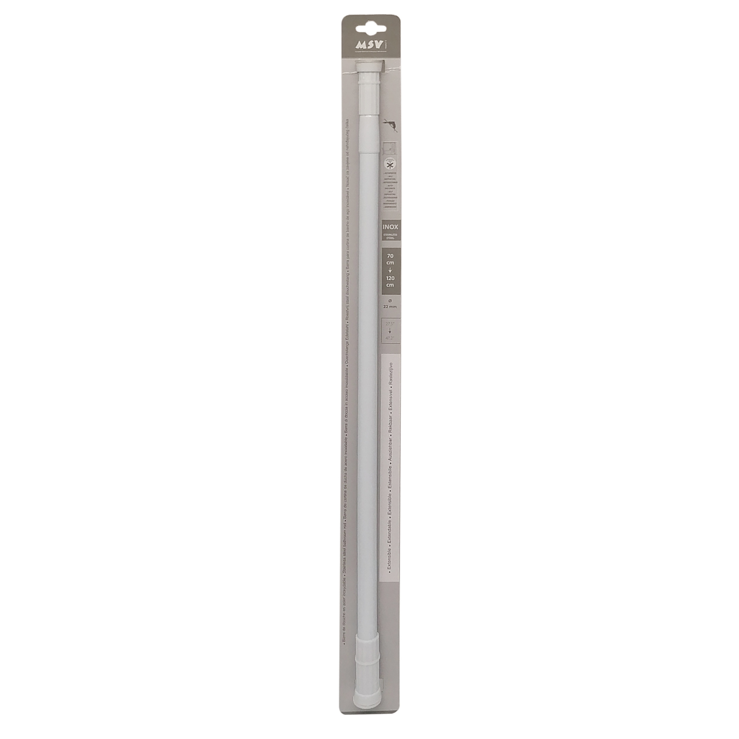 BARRA BAÑO EXTENSIBLE 70-120 CM (N) REF: MSV-140094