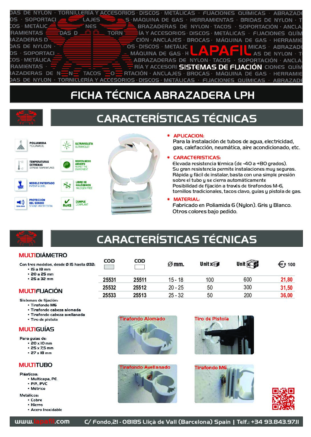 GRAPA ABRAZADERA TUBO H 15-18MM REF: LAP-025531 - Imagen 2