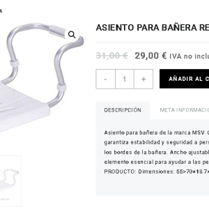 ASIENTO PARA BAÑERA  REF: MSV-140696