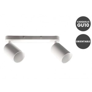 APLIQUE TECHO BL 2 FOCOS GU10 ORIENTABLE REF: LD-52391