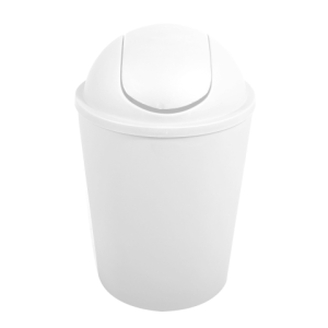 CUBO BASURA BLANCO 5.5 L TAPA BASCULANTE  REF: MSV-142670