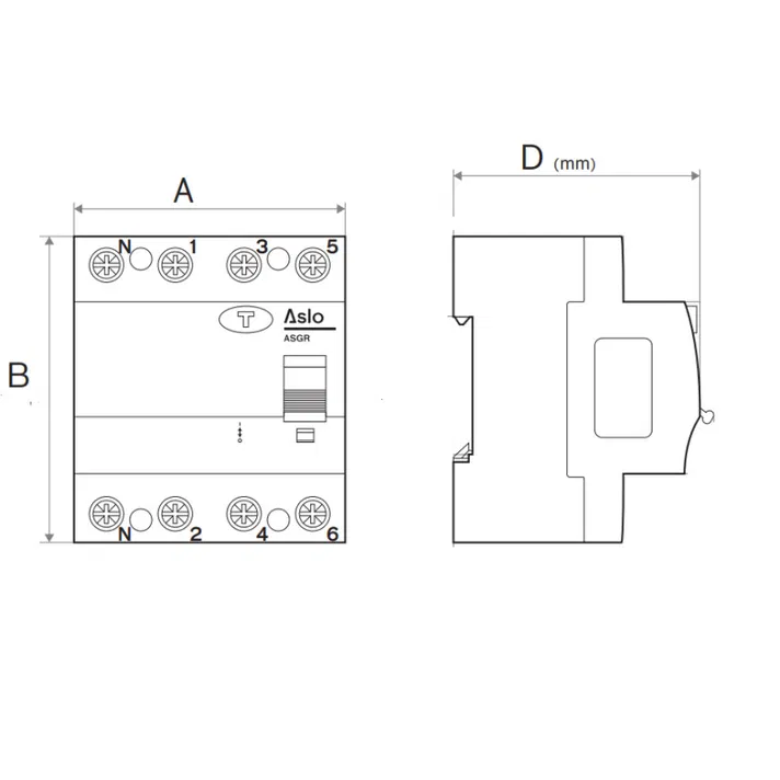 DIFERENCIAL 4 X 63 A 30 mA ASLO REF: CNL-ASGR46330 - Imagen 3