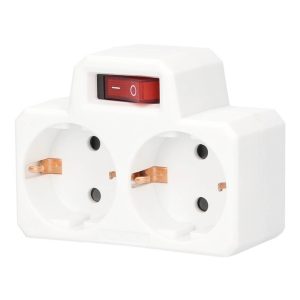 CLAVIJA CON BASE DOBLE C/INTERRUPTOR REF: 103000001