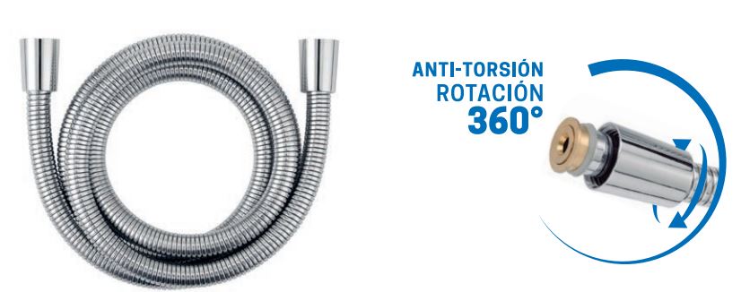 FLEXO DE DUCHA INOX. ANTI-NUDOS (N) REF: CIS-03517