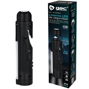 LINTERNA LED 1,2W SEGURIDAD RECARGABLE 110LM  REF: GS-201825027