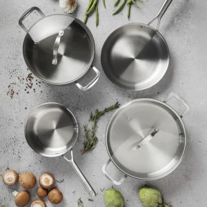 SARTENES Y CACEROLAS Y CAZO ACERO INOX.