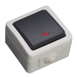 GS-1200866 INTERRUPTOR ESTANCO GRIS C/PILOTO (N)