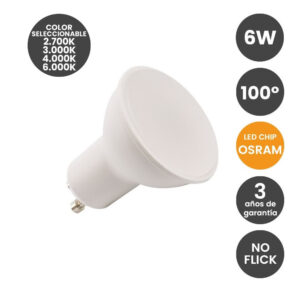 601553 DICROICA CCT CHIP OSRAM 6W 720LM