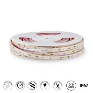 LM2163 MTRS TIRA DE LED 220VAC SMD2835 RUZOK 17W IP-67