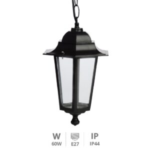 GS-0700074 FAROL JARDIN ALUM. COLGAR NEGRO