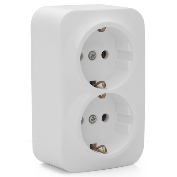 ASA202122 BASE ENCHUFE DOBLE 2X2P SERIE ATLANTICO